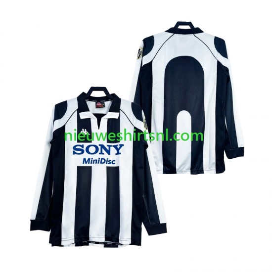 Juventus Heren Shirt met Bedrukking 1997 1998 Retro Thuis Lange Mouw