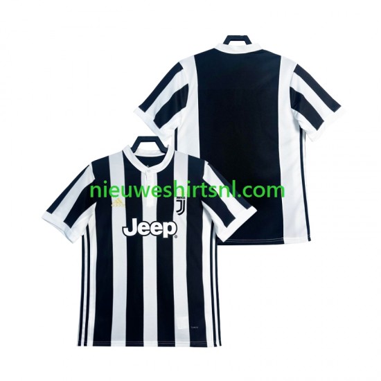 Juventus Heren Shirt met Bedrukking 2017 2018 Retro Thuis Korte Mouw