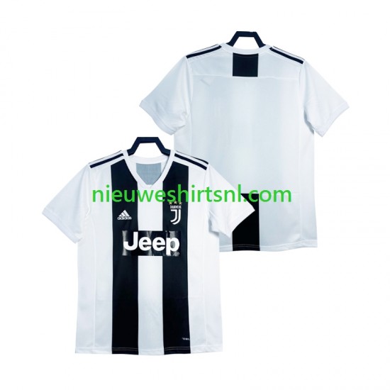 Juventus Heren Shirt met Bedrukking 2018 2019 Retro Thuis Korte Mouw