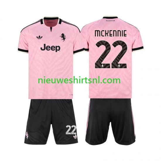 Juventus Kind Shirt met Bedrukking Weston McKennie 22 Uit 2026-2027 Korte Mouw