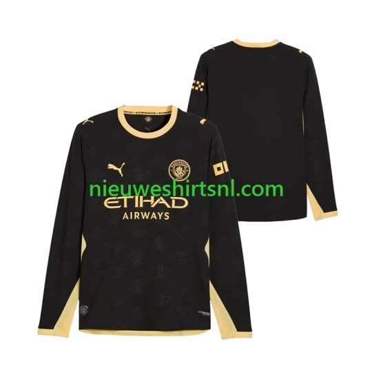 Manchester City Heren Shirt met Bedrukking Uit 2026-2027 Lange Mouw