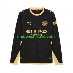Manchester City Heren Shirt met Bedrukking Uit 2026-2027 Lange Mouw