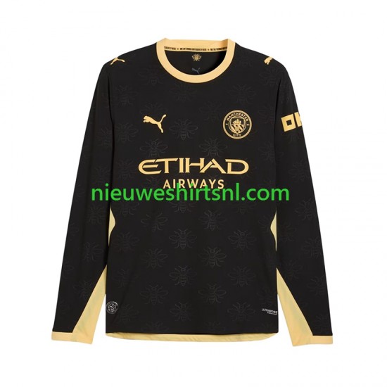 Manchester City Heren Shirt met Bedrukking Uit 2026-2027 Lange Mouw