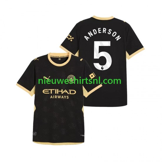 Manchester City Heren Shirt met Bedrukking Elliot Anderson 5 Uit 2026-2027 Korte Mouw