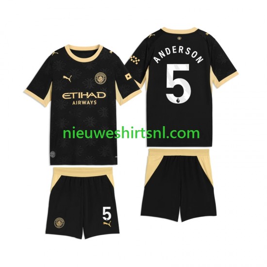 Manchester City Kind Shirt met Bedrukking Elliot Anderson 5 Uit 2026-2027 Korte Mouw