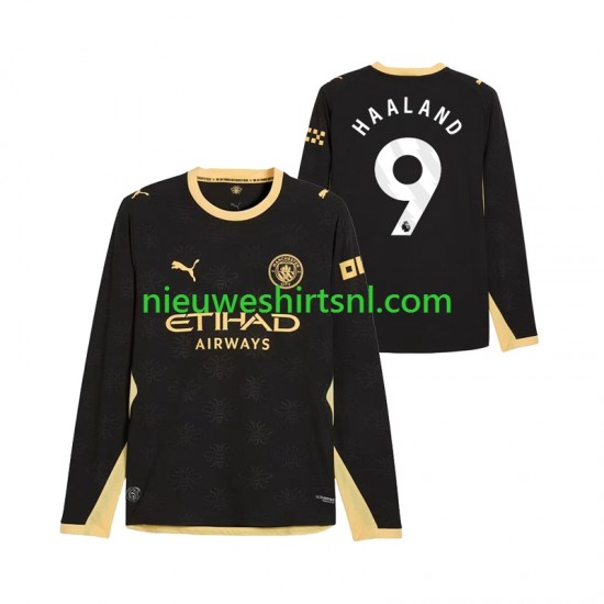 Manchester City Heren Shirt met Bedrukking Erling Haaland 9 Uit 2026-2027 Lange Mouw