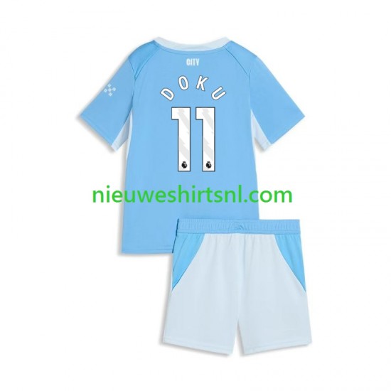 Manchester City Kind Shirt met Bedrukking Jeremy Doku 11 Thuis 2026-2027 Korte Mouw