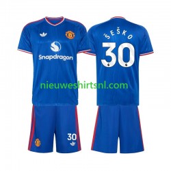 Manchester United Kind Shirt met Bedrukking Benjamin Sesko 30 Uit 2026-2027 Korte Mouw