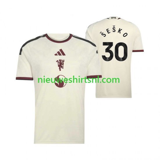 Manchester United Heren Shirt met Bedrukking Benjamin Sesko 30 Derde 2026-2027 Korte Mouw