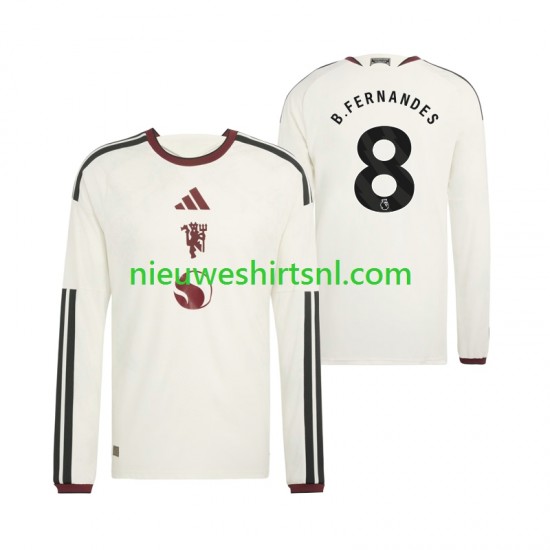 Manchester United Heren Shirt met Bedrukking Bruno Fernandes 8 Derde 2026-2027 Lange Mouw