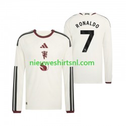 Manchester United Heren Shirt met Bedrukking Cristiano Ronaldo 7 Derde 2026-2027 Lange Mouw