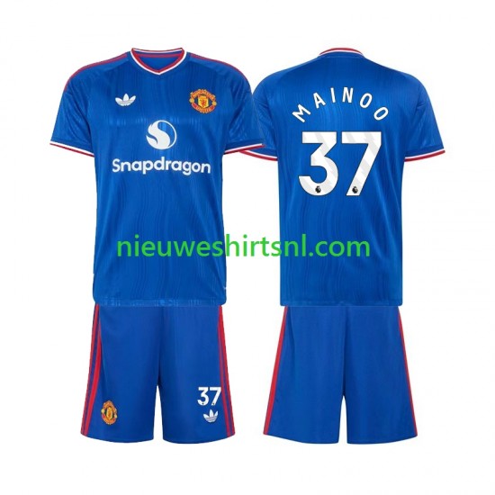Manchester United Kind Shirt met Bedrukking Kobbie Mainoo 37 Uit 2026-2027 Korte Mouw