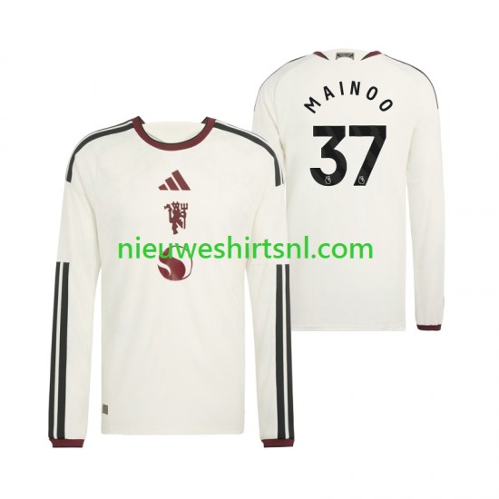 Manchester United Heren Shirt met Bedrukking Kobbie Mainoo 37 Derde 2026-2027 Lange Mouw