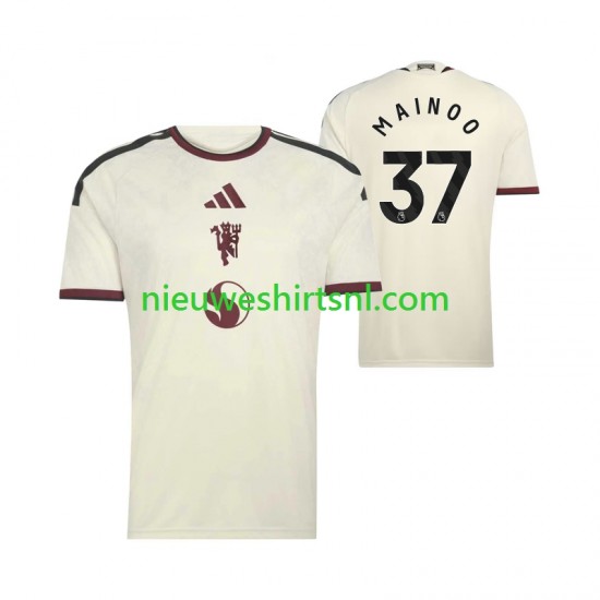 Manchester United Heren Shirt met Bedrukking Kobbie Mainoo 37 Derde 2026-2027 Korte Mouw