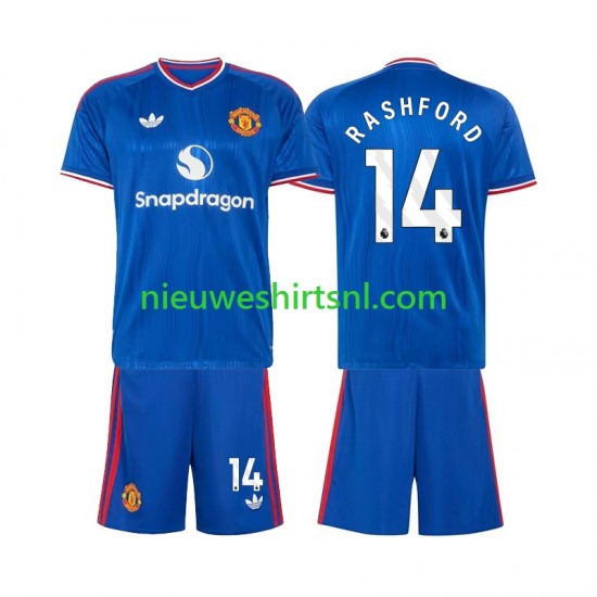 Manchester United Kind Shirt met Bedrukking Marcus Rashford 14 Uit 2026-2027 Korte Mouw