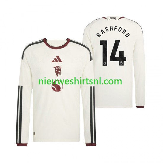 Manchester United Heren Shirt met Bedrukking Marcus Rashford 14 Derde 2026-2027 Lange Mouw