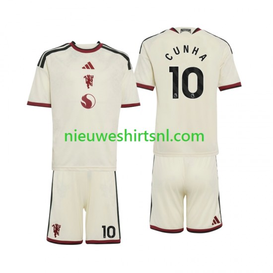 Manchester United Kind Shirt met Bedrukking Matheus Cunha 10 Derde 2026-2027 Korte Mouw