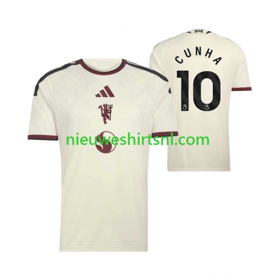 Manchester United Heren Shirt met Bedrukking Matheus Cunha 10 Derde 2026-2027 Korte Mouw