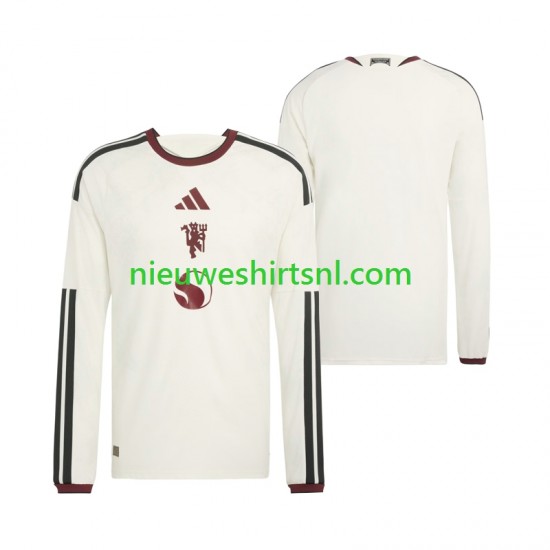 Manchester United Heren Shirt met Bedrukking Derde 2026-2027 Lange Mouw