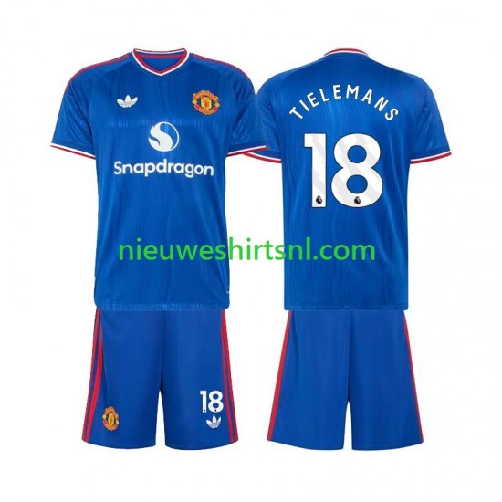 Manchester United Kind Shirt met Bedrukking Youri Tielemans 18 Uit 2026-2027 Korte Mouw