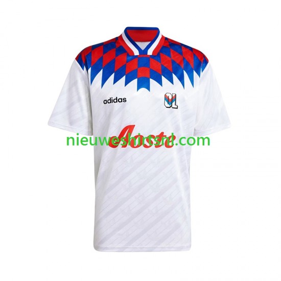 Olympique Lyonnais Heren Shirt met Bedrukking 1995 1996 Retro Thuis Korte Mouw