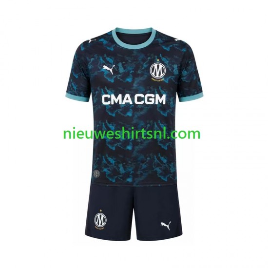 Olympique Marseille Kind Shirt met Bedrukking Uit 2026-2027 Korte Mouw