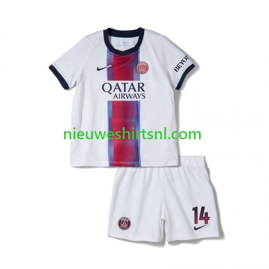 Paris Saint-Germain Kind Shirt met Bedrukking Desire Doue 14 Uit 2026-2027 Korte Mouw