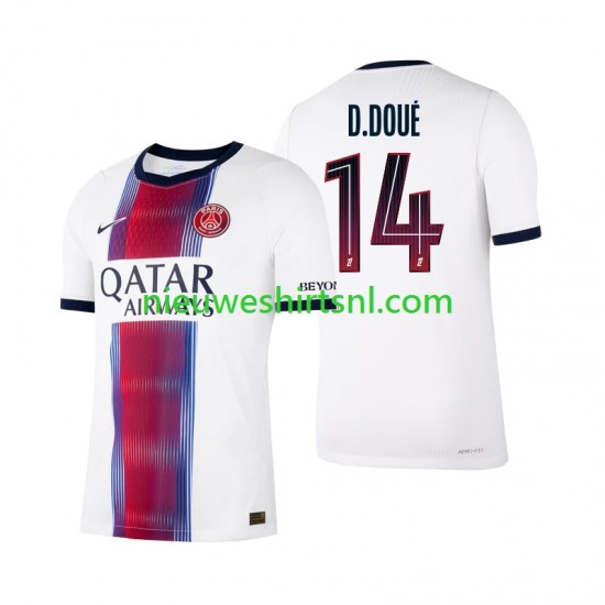Paris Saint-Germain Heren Shirt met Bedrukking Desire Doue 14 Uit 2026-2027 Korte Mouw