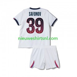 Paris Saint-Germain Kind Shirt met Bedrukking Matvey Safonov 39 Uit 2026-2027 Korte Mouw