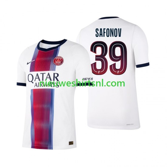 Paris Saint-Germain Heren Shirt met Bedrukking Matvey Safonov 39 Uit 2026-2027 Korte Mouw
