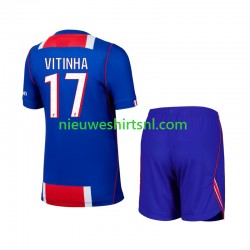 Paris Saint-Germain Kind Shirt met Bedrukking Vitinha 17 Thuis 2026-2027 Korte Mouw