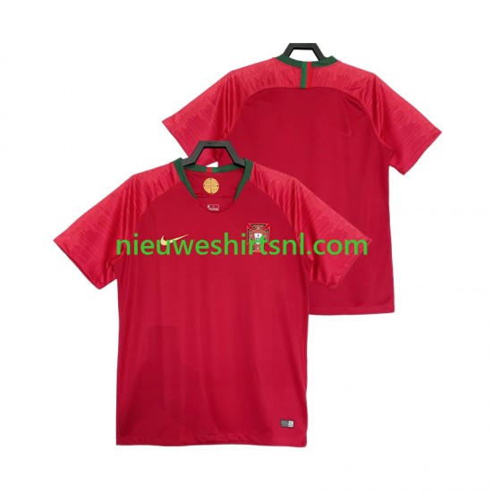Portugal Heren Shirt met Bedrukking 2018 Retro Thuis Korte Mouw