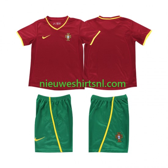 Portugal Kind Shirt met Bedrukking Retro Thuis 2002 Korte Mouw