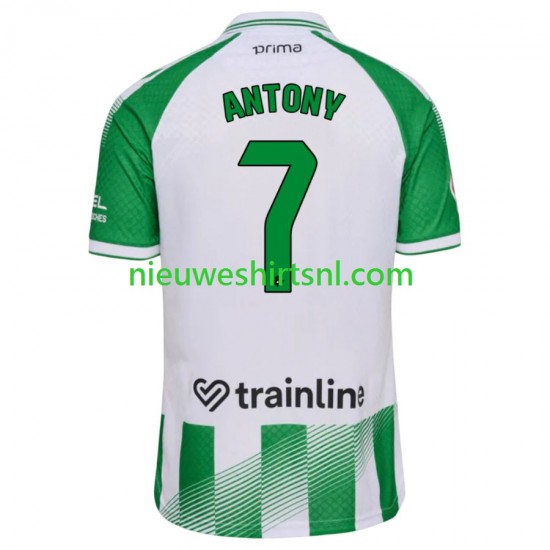Real Betis Heren Shirt met Bedrukking Antony 7 Thuis 2026-2027 Korte Mouw