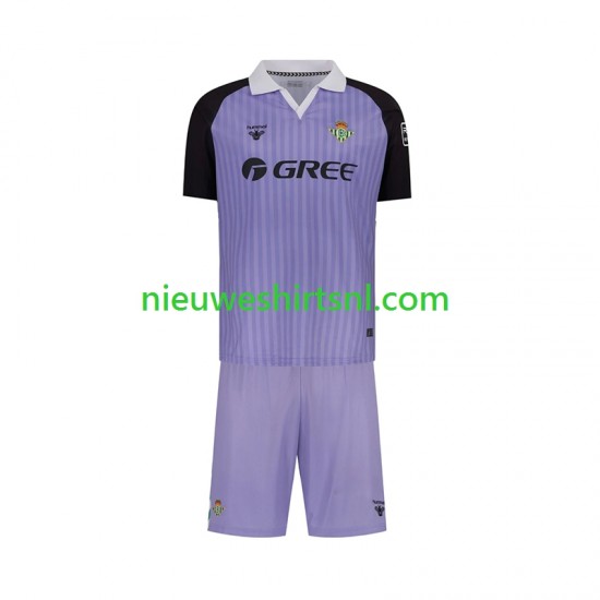 Real Betis Kind Shirt met Bedrukking Doelman Retro Thuis 2025-2026 Korte Mouw