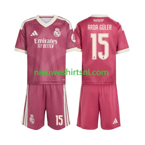 Real Madrid Kind Shirt met Bedrukking Arda Guler 15 Derde 2026-2027 Korte Mouw