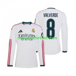 Real Madrid Heren Shirt met Bedrukking Federico Valverde 8 Thuis 2026-2027 Lange Mouw Real Madrid Heren Shirt met Bedrukking Federico Valverde 8 Thuis 2026-2027 Lange Mouw