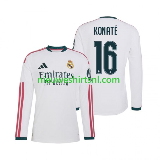 Real Madrid Heren Shirt met Bedrukking Ibrahima Konate 16 Thuis 2026-2027 Lange Mouw