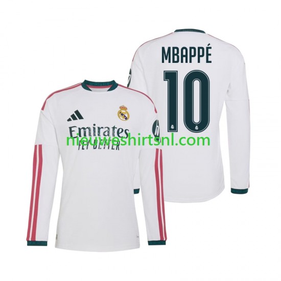 Real Madrid Heren Shirt met Bedrukking Mbappé Kylian 10 Thuis 2026-2027 Lange Mouw