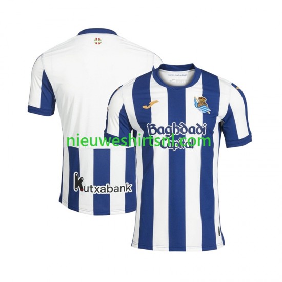 Real Sociedad Heren Shirt met Bedrukking Thuis 2026-2027 Korte Mouw