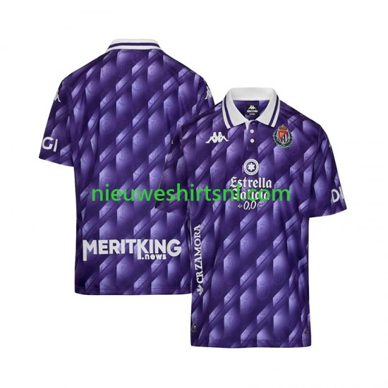 Real Valladolid Heren Shirt met Bedrukking Retro Thuis 2025-2026 Korte Mouw