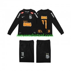 Kind Shirt met Bedrukking Santos NEYMAR JR 11 Classic 2012 2013 Retro Uit Lange Mouw