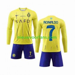 Kind Shirt met Bedrukking Al-Nassr Cristiano Ronaldo 7 Thuis 2023-2024 Lange Mouw