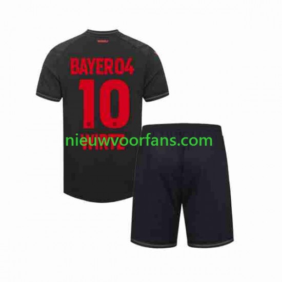 Bayer 04 Leverkusen Kind Shirt met Bedrukking Florian Wirtz 10 Thuis 2023-2024 Korte Mouw