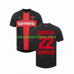 Bayer 04 Leverkusen Heren Shirt met Bedrukking Victor Boniface 22 Thuis 2023-2024 Korte Mouw