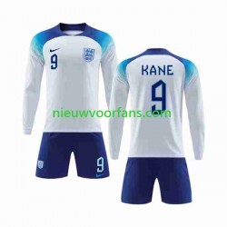 Engeland Kind Shirt met Bedrukking Kane 9 Thuis WK 2022 Lange Mouw