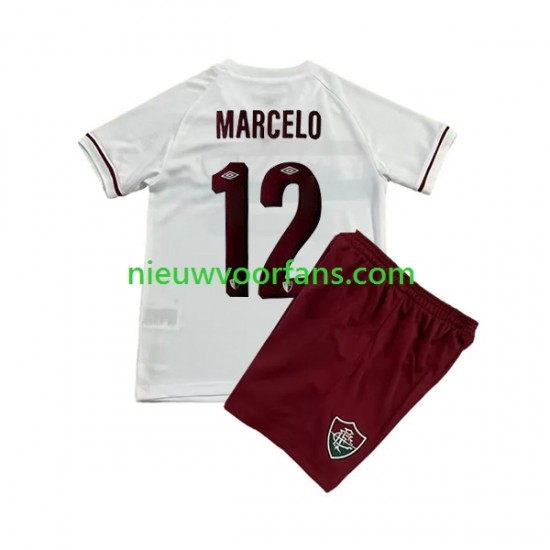 Fluminense Kind Shirt met Bedrukking Marcelo 12 Uit 2023-2024 Korte Mouw