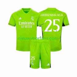 Real Madrid Kind Shirt met Bedrukking Doelman Kepa Arrizabalaga 25 Thuis 2023-2024 Korte Mouw