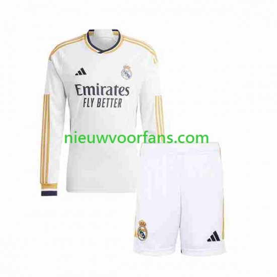 Real Madrid Kind Shirt met Bedrukking Thuis 2023-2024 Lange Mouw