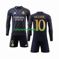 Real Madrid Kind Shirt met Bedrukking Modrić Luka 10 Uit 2023-2024 Lange Mouw